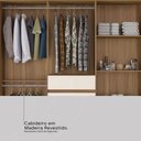 Ver mais imagens de Guarda Roupa Casal 8 Portas com Espelho e 2 Gavetas Paranaguá Amêndola Touch-off White