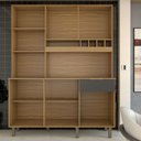Ver imagem 5 de Cozinha Compacta Bela Arte 6 Portas 1 Gaveta 100% Mdf Cinamomo/chumbo - Panorama Móveis