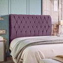 Ver imagem 6 de Cabeceira Estofada Box Solteiro Grécia 90cm Vamfer Estofados Safira Suede Cinza Claro