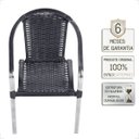 Ver imagem 3 de 2 Cadeira Maresia Aluminio Polido Fibra Sintetica Tr. Simples - Preta