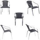 Ver imagem 5 de 2 Cadeira Maresia Aluminio Polido Fibra Sintetica Tr. Simples - Preta