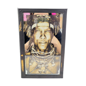 Caixa Livro Decorativa Espelhada Preta 5x17x26cm Africano