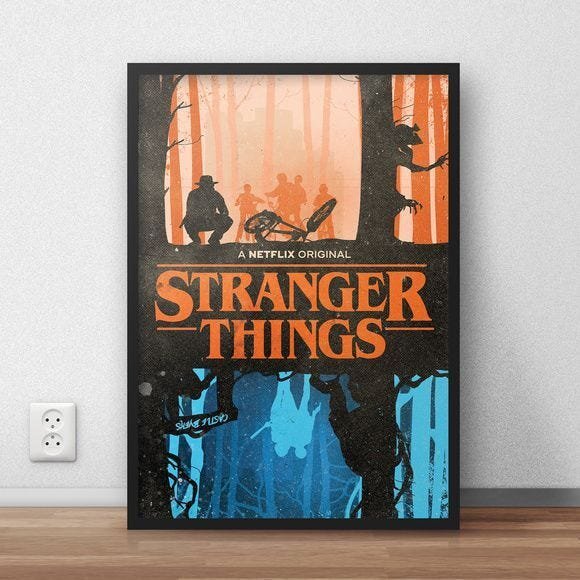 Quadro Decorativo Série Stranger Things Netflix, 40x60cm