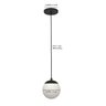 Pendente Jabuticaba Preto 1 Bola/globo de Vidro.:preto - 4
