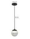 Ver imagem 4 de Pendente Jabuticaba Preto 1 Bola/globo de Vidro.:preto
