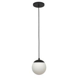Pendente Jabuticaba Preto 1 Bola/globo de Vidro.:preto - 1