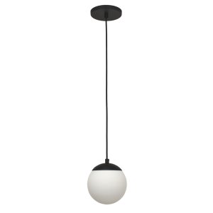 Pendente Jabuticaba Preto 1 Bola/globo de Vidro.:preto