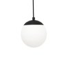 Pendente Jabuticaba Preto 1 Bola/globo de Vidro.:preto - 2