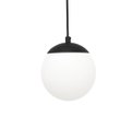 Ver imagem 2 de Pendente Jabuticaba Preto 1 Bola/globo de Vidro.:preto