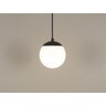Pendente Jabuticaba Preto 1 Bola/globo de Vidro.:preto - 3