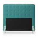 Ver imagem 3 de Cabeceira Rana 195 Para Cama King Suede Azul Turquesa Aradecor