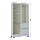 Ver imagem 3 de Guarda Roupa Solteiro 4 Portas 2 Gavetas com Pés Nápoles Branco