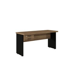 Mesa para Escritório Lt04 Nogal/preto - Saga Decor - 1