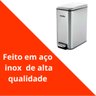 Lixeira com Pedal 5 Litros Inox Tampa Basculante Vonder - 5