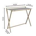 Ver imagem 4 de Escrivaninha Dobrável Industrial Arenas Dourado 94x46x78cm Home Office P1022 Escritório