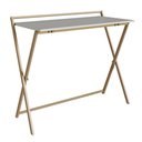 Ver imagem 1 de Escrivaninha Dobrável Industrial Arenas Dourado 94x46x78cm Home Office P1022 Escritório