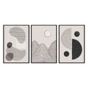 Ver imagem 2 de Kit 03 Quadros Decorativos - Composicao Minimalista Moderna Abg047 - Vidro 40x60cm