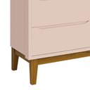 Ver imagem 3 de Cômoda Infantil Classic 6 Gavetas Rosa Fosco com Pés Amadeirado Reller Móveis Rosa Fosco