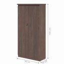 Ver imagem 2 de Armário Multiuso 2 Portas 4 Prateleiras MDP 82cm Freijó Plata Móveis