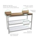 Ver mais imagens de Sapateira Banco Strassis Design Sd-5001-69 Branca
