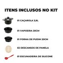 Ver imagem 2 de Panela 3 em 1 Antiaderente 3,9l com Tampa de Vidro + 02 Descansos Redondos + Escumadeira de Silicone