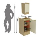 Ver imagem 3 de Balcão com Rodapé 1 Porta e 1 Prateleira 40cm Nanda TM4219 Nature/Arenas