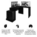 Ver imagem 5 de Mesa Gamer com Extensor em L e 1 Gaveta Drx-9000 Preto/vermelho