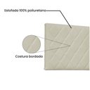Ver imagem 3 de Cabeceira Painel Dubai Solteiro 90cm Corino Bege