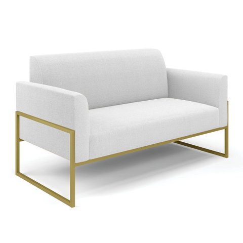 Sofá 2 Lugares Namoradeira Industrial Alta Dourado Marisa Bouclê D03 - D’Rossi