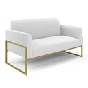Ver imagem 1 de Sofá 2 Lugares Namoradeira Industrial Alta Dourado Marisa Bouclê D03 - D’Rossi