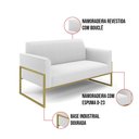 Ver imagem 3 de Sofá 2 Lugares Namoradeira Industrial Alta Dourado Marisa Bouclê D03 - D’Rossi