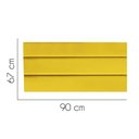 Ver imagem 4 de Painel Estofado Luxo Argentina Solteiro Madeira Maciça Suede Amarelo Gat Magazine 90cm