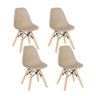 Kit 4 Cadeiras Infantil Eames Eiffel Junior Nude - 1