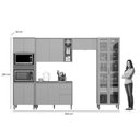 Ver imagem 4 de Cozinha Modulada Completa Allure 5 Peças (2aéreos+1balcão+1cristaleira+1paneleiro) Cp15 Jequitiba