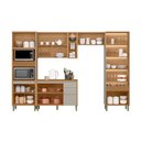 Ver imagem 3 de Cozinha Modulada Completa Allure 5 Peças (2aéreos+1balcão+1cristaleira+1paneleiro) Cp15 Jequitiba