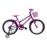 Bicicleta Infantil Aro 20 Feminina - Route Bike - Aro Aero - Cestinha - Rodinha Pink - 1