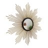 Espelho decorativo de parede redondo com moldura palitada Supernova Dourado - 2
