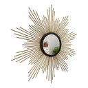 Ver imagem 2 de Espelho decorativo de parede redondo com moldura palitada Supernova Dourado