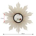 Ver imagem 4 de Espelho decorativo de parede redondo com moldura palitada Supernova Dourado