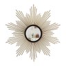 Espelho decorativo de parede redondo com moldura palitada Supernova Dourado - 1