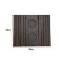 Ver imagem 3 de Esteira Porta Copo Sofá Bandeja de Braço Flexível de Madeira - Sallar Home