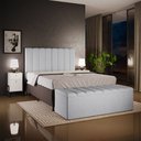 Ver imagem 2 de Calçadeira Recamier Baú para Cama de Casal Dália 140x50 Cm W01 Linho Cinza - Lyam Decor