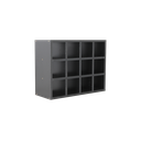 Ver imagem 1 de Nicho Toalheiro 12 Espaços Salão de Beleza, Barbeiro, Cabelo - Preto - Cód.812