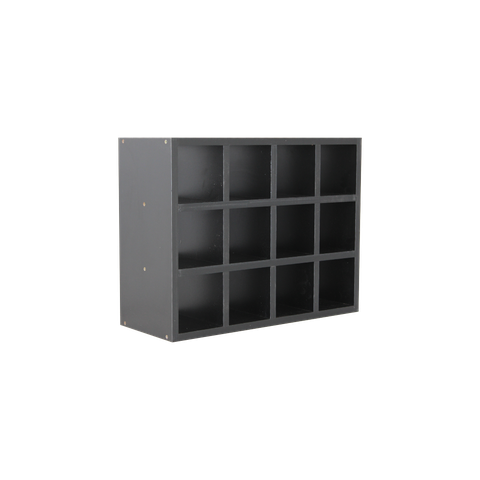 Nicho Toalheiro 12 Espaços Salão de Beleza, Barbeiro, Cabelo - Preto - Cód.812