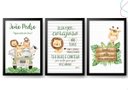 Ver imagem 2 de 3 Quadros Decorativos Safari Baby Aquarela com Moldura:pinus