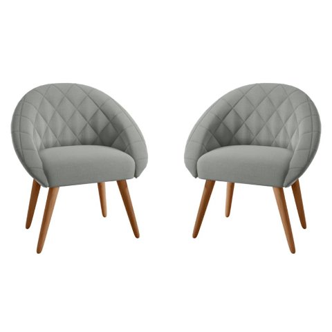 Conjunto Poltrona para Sala de Recepção Celina Linha Grafite
