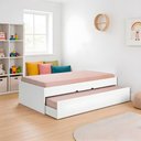 Ver imagem 1 de Cama de Solteiro com Cama Auxiliar para Quarto Infantil Juvenil Chiara Branco Phoenix Baby