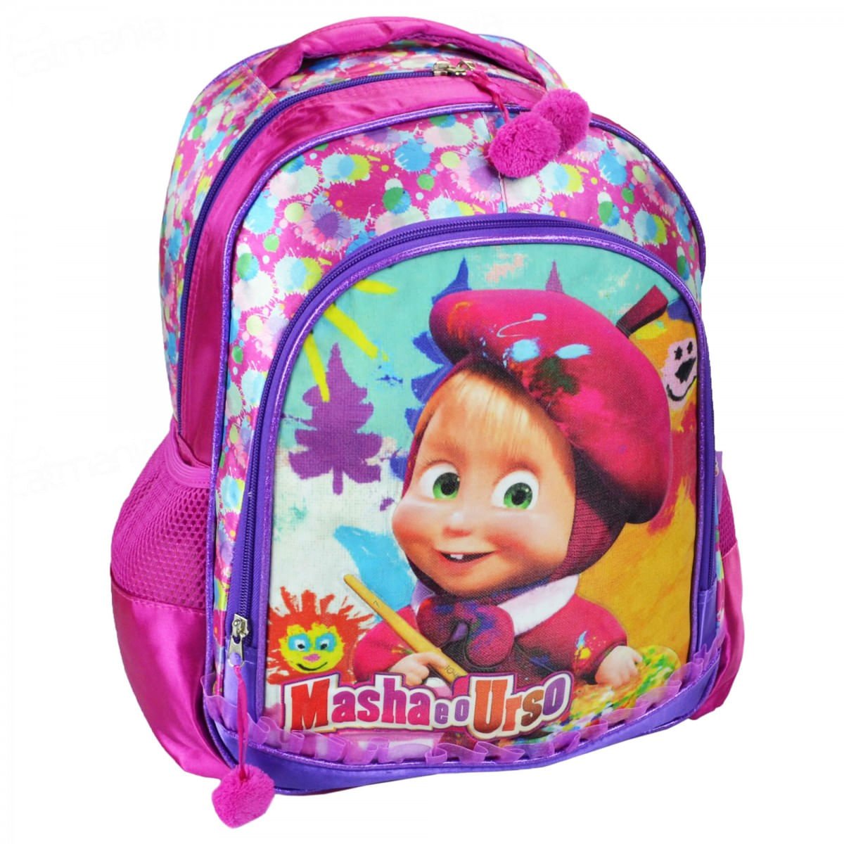 Mochila Masha e o Urso Pol 16 Col SANYA | MadeiraMadeira