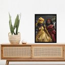 Ver imagem 2 de Quadro Orixás - Oxum e Iansã 45x34cm:madeira Preta