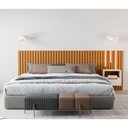 Ver imagem 3 de Cabeceira com Mesa de Cabeceira e Led Maiori Nature Pérola